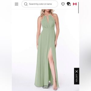 Azazie dusty sage Bridesmaids dress